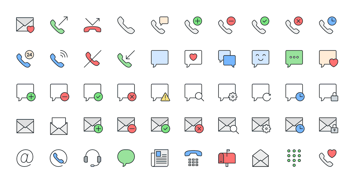 Colorful Icons - 08 Communications